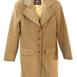 Frontier Clothing Company Men’s Wool Frock Coat- Brown Herringbone-Size 32